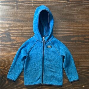 L.L. Bean Kids' Blue Sweater Fleece Hoodie—perfect for Fall! 🍂🍁
